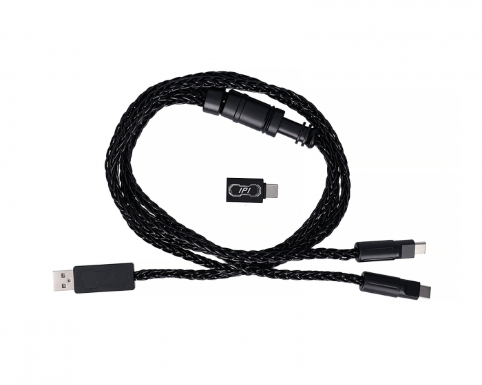 IPI 1-to-2 8K braided cable - Black