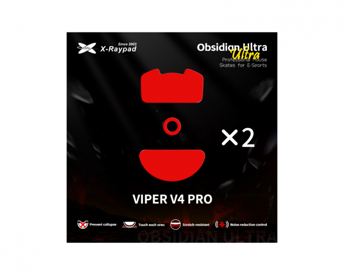 X-raypad Obsidian Ultra Skates for Viper V4 pro