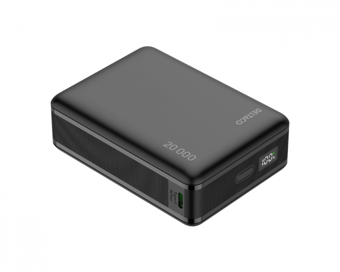 Deltaco Power bank 20 000 mAh, PD 65 W - Black