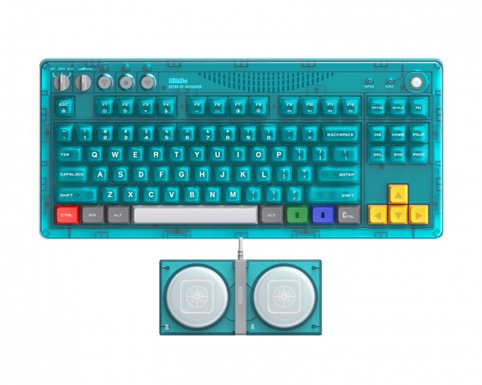 8Bitdo Retro Mechanical Keyboard Wireless - ANSI - Clear Blue