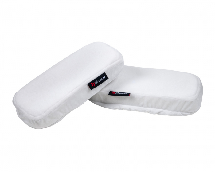 Arozzi Memory Foam Armrest Pads - White