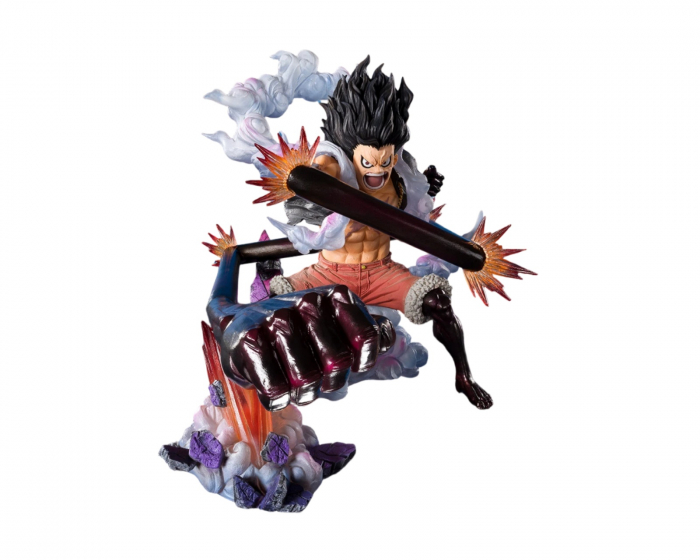 Tamashii Nations One Piece Figuarts ZERO Extra Battle PVC Statue Monkey D. Luffy Gear 4 Snake Man King Cobra 21 cm