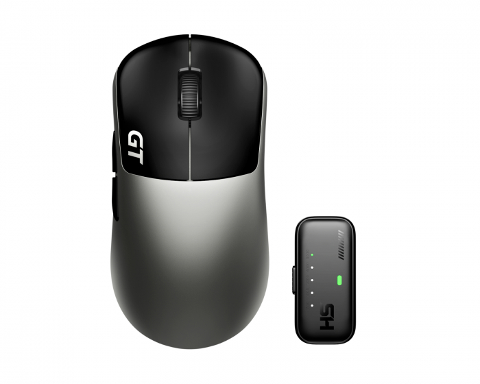 RAWM Leviathan V4 GT Dual 8K Wireless Gaming Mouse Hyper Click - Gunmetal & Black
