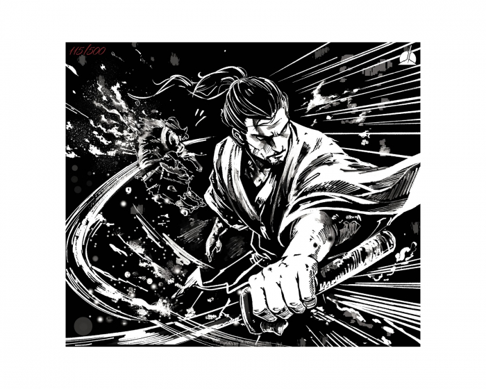 Musashi Wind - Glass Gaming Mousepad