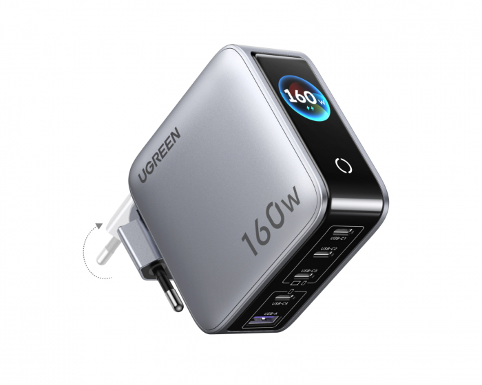 UGREEN Nexode 5-Port Pro Charger with Smart Display 160W