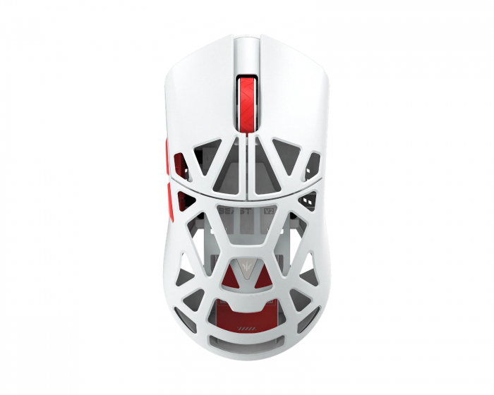 WLMouse Beast X Medium V2 Wireless Gaming Mouse - White/Red