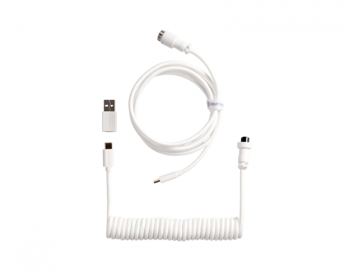 Keychron Coiled Aviator Cable Straight 8K White