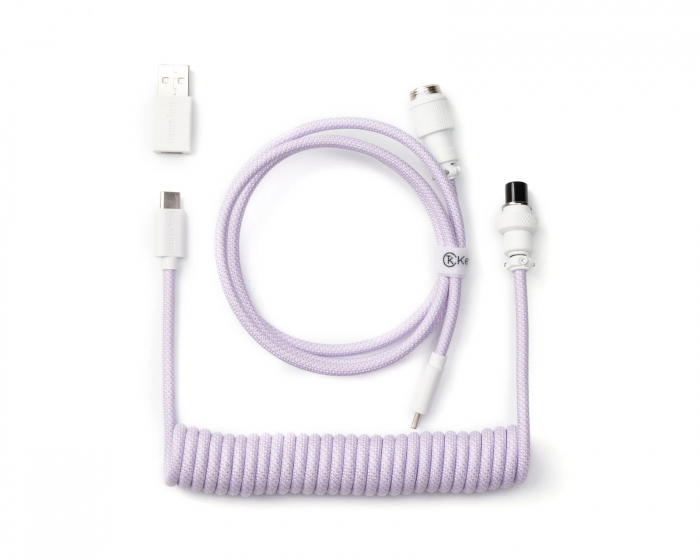 Keychron Coiled Aviator Cable Straight 8K Light Purple