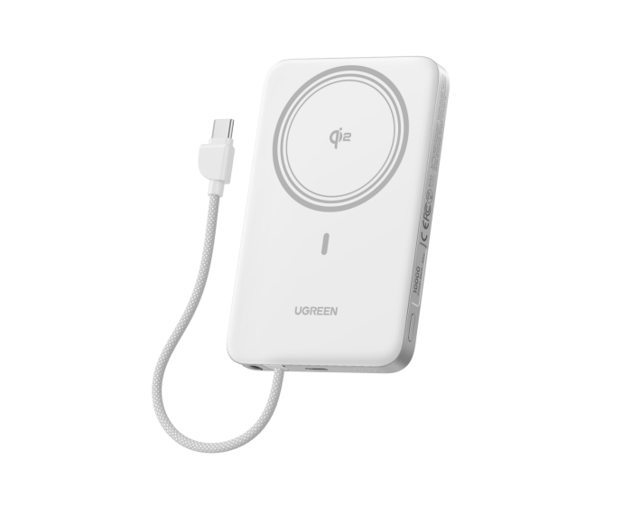 UGREEN MagFlow Air Magnetic Wireless Power Bank 10000mah 30W - White
