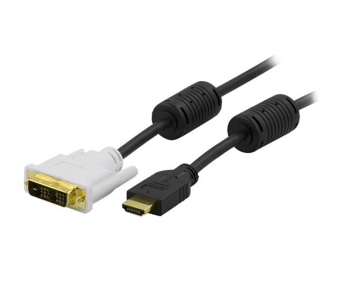 Deltaco HDMI to DVI-D Black 2m