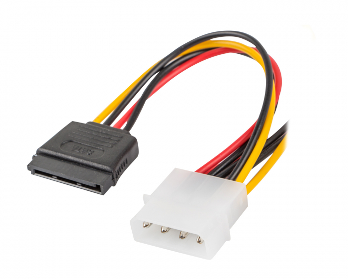 Lanberg Molex (Male) to 2X SATA (Female) Cable 15cm