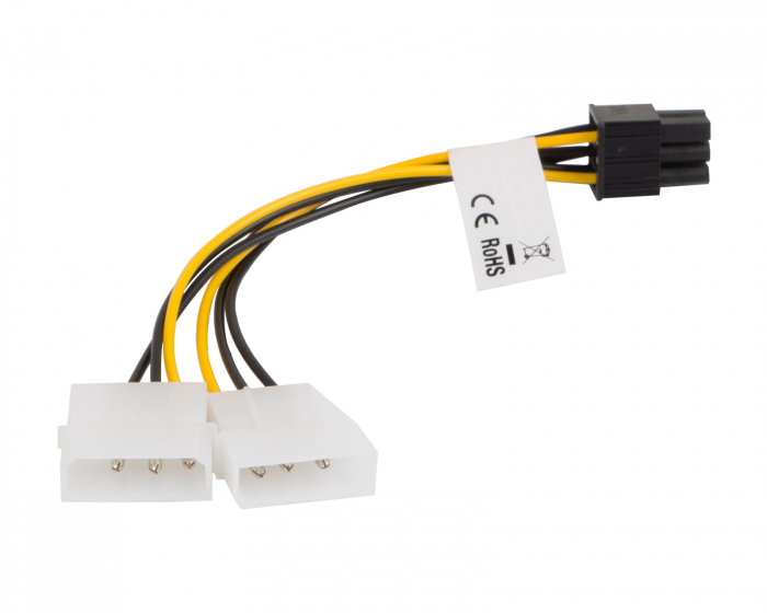 Lanberg HDD Molex (Male/Female) 3 Pin to BTX 6 Pin PSU Cable 15cm
