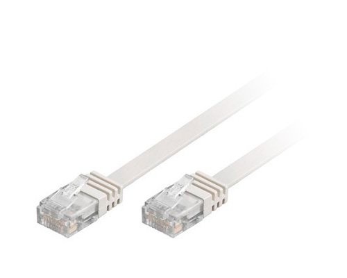Deltaco UTP Network cable Cat6 5m Flat White