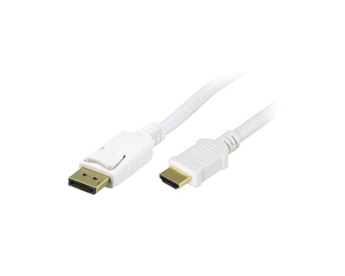 Deltaco DisplayPort to HDMI 2m White