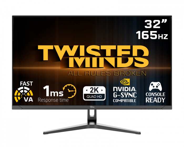 Twisted Minds 32” QHD, 165Hz, VA, 1ms, HDMI 2.1, HDR Gaming Monitor (DEMO)