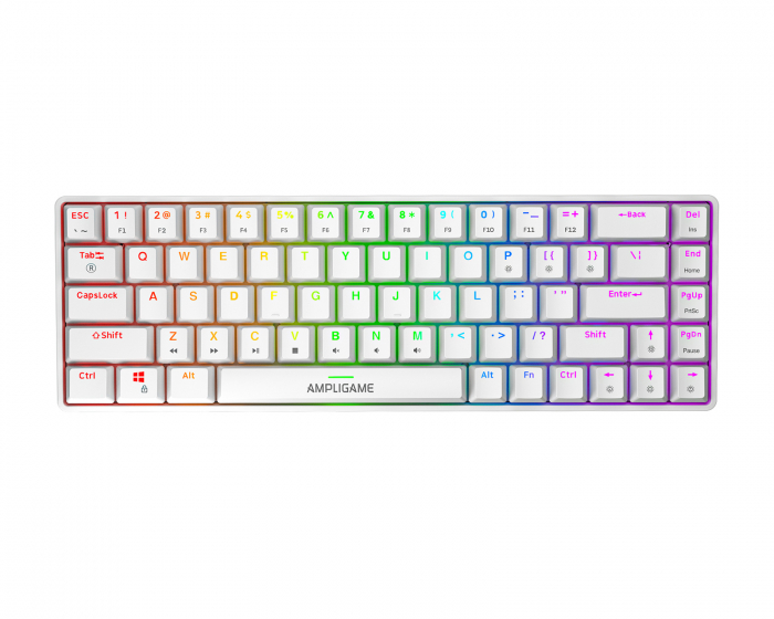 Fifine AmpliGame GK1W ANSI Keyboard - White (DEMO)