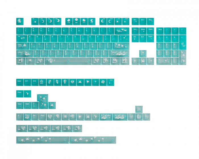 Keymoji Gem Series - Phosphophyllite Keycap set (DEMO)