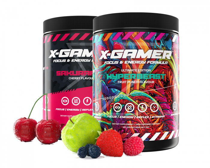 X-Gamer 2 x 600g X-Tubz 2021 Bundle Hyperbeast/Sakurafuri - 60 Servings