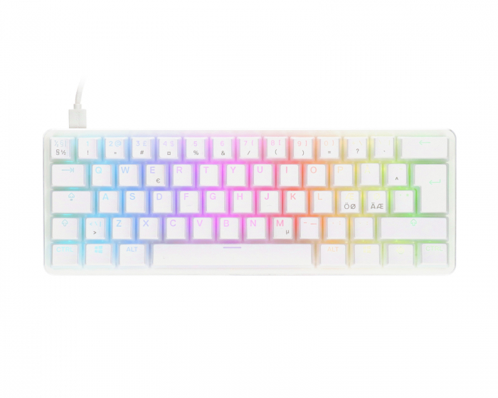 MaxGaming Custom Mechanical Keyboard Bundle - 60% - White 