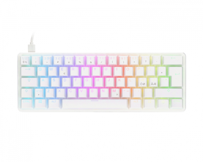MaxGaming Custom Mechanical Keyboard Bundle - 60% - White