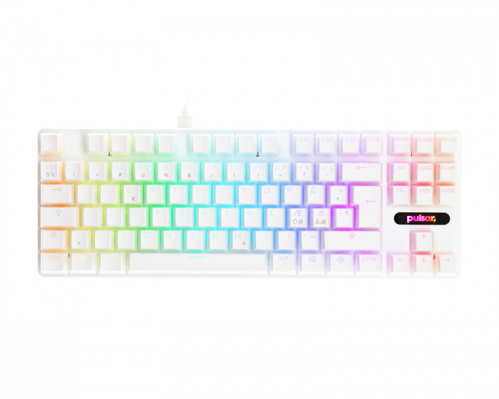 MaxGaming Custom Mechanical Keyboard Bundle - TKL - White