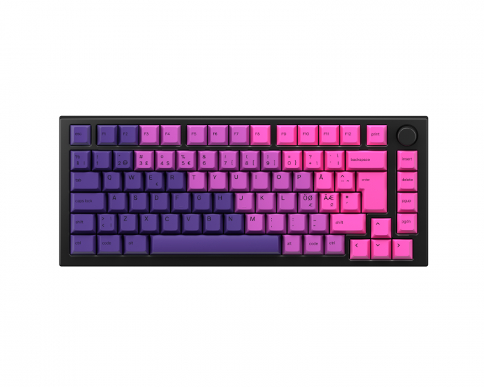 Glorious GMMK Pro 75% ISO – Black Slate x Nebula Bundle [Gateron Red]