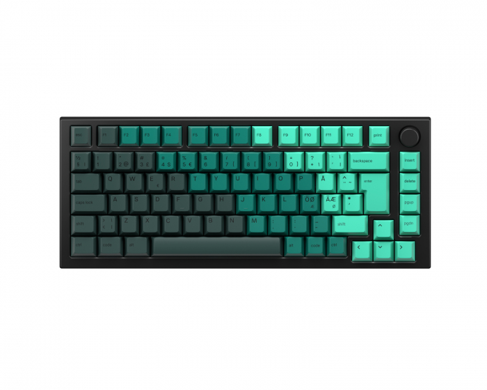 Glorious GMMK Pro 75% ISO – Black Slate x Rain Forest Bundle [Gateron Red]