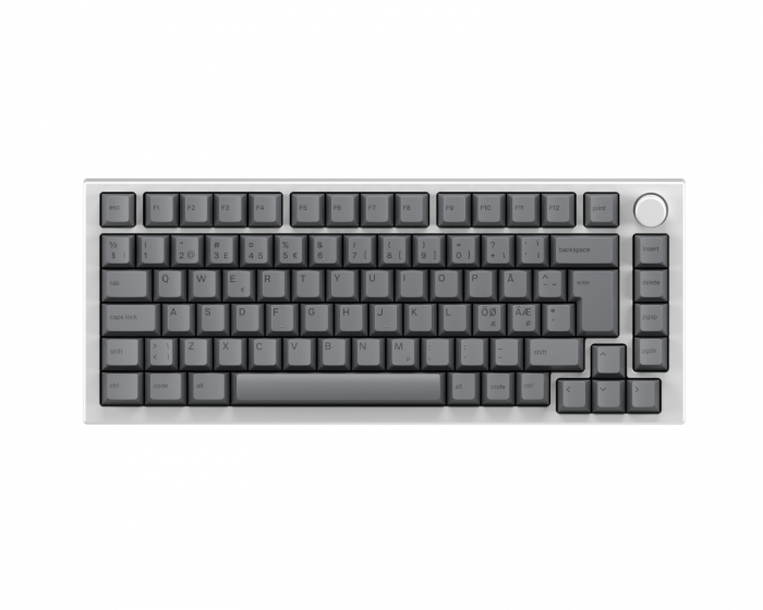 Glorious GMMK Pro 75% ISO – White Ice x Black Ash Bundle [Gateron Red]