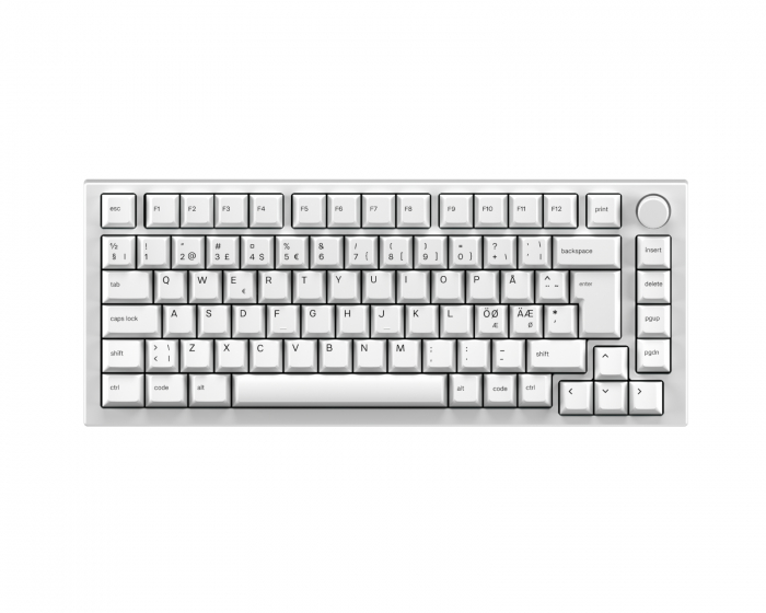 Glorious GMMK Pro 75% ISO – White Ice x Arctic White Bundle [Gateron Red]