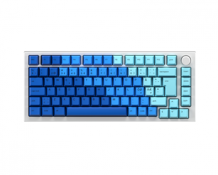 Glorious GMMK Pro 75% ISO – White Ice x Caribbean Ocean Bundle [Gateron Red]