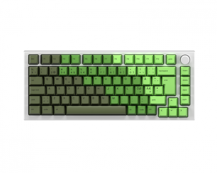 Glorious GMMK Pro 75% ISO – White Ice x Olive Bundle [Gateron Red]