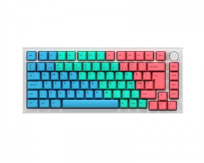 Glorious GMMK Pro 75% ISO – White Ice x Pastel Bundle [Gateron Red]
