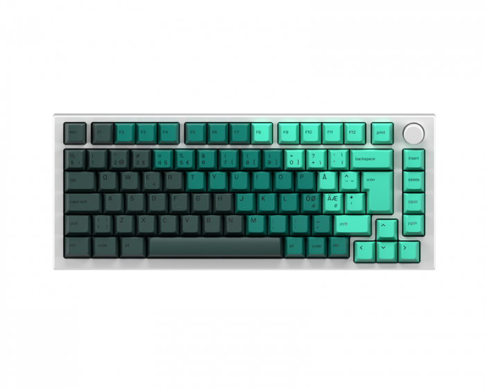 Glorious GMMK Pro 75% ISO – White Ice x Rain Forest Bundle [Gateron Red]