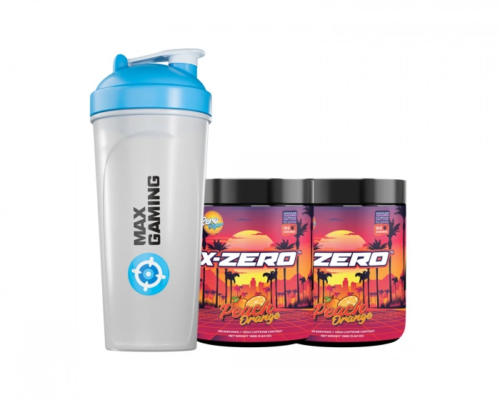 X-Gamer X-Zero Peach Orange - 2 x 100 Servings + Shaker