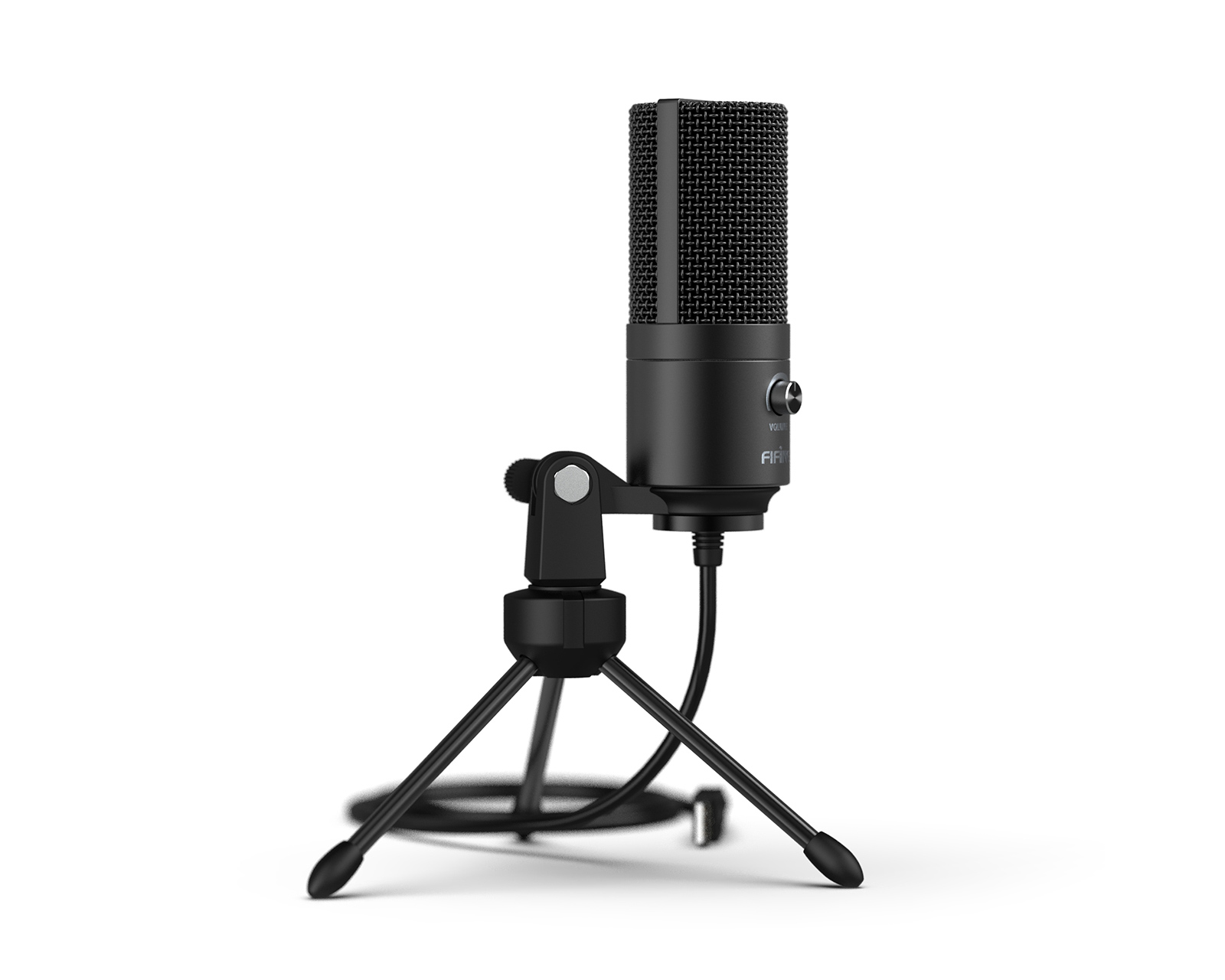 Fifine K669B Cardioid Black USB Condenser Microphone with Tripod, Microphones