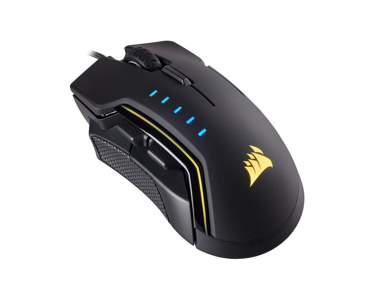 Corsair GLAIVE RGB Gaming Mouse Black - MaxGaming.com