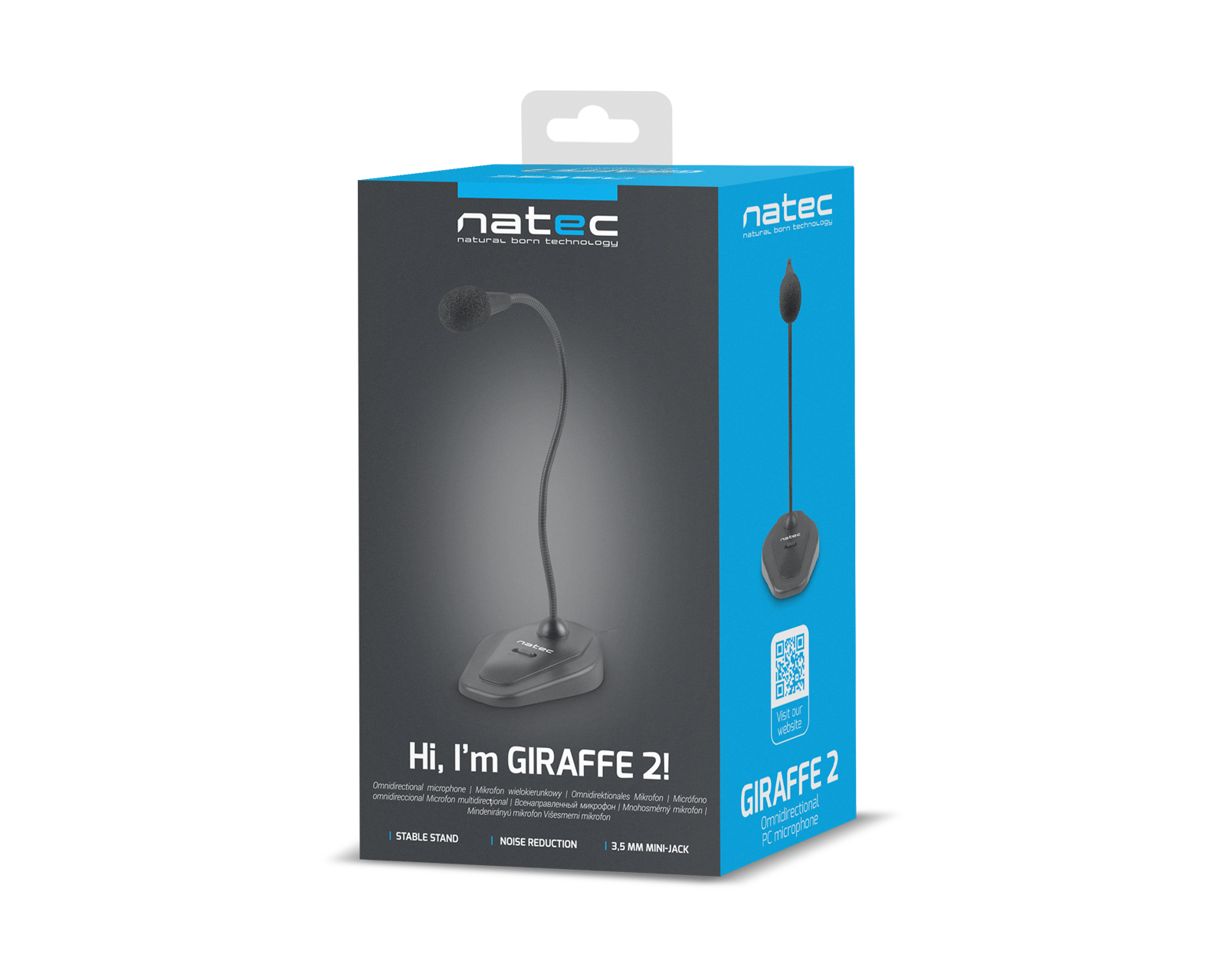 Natec Microphone Giraffe 2 Black - MaxGaming.com