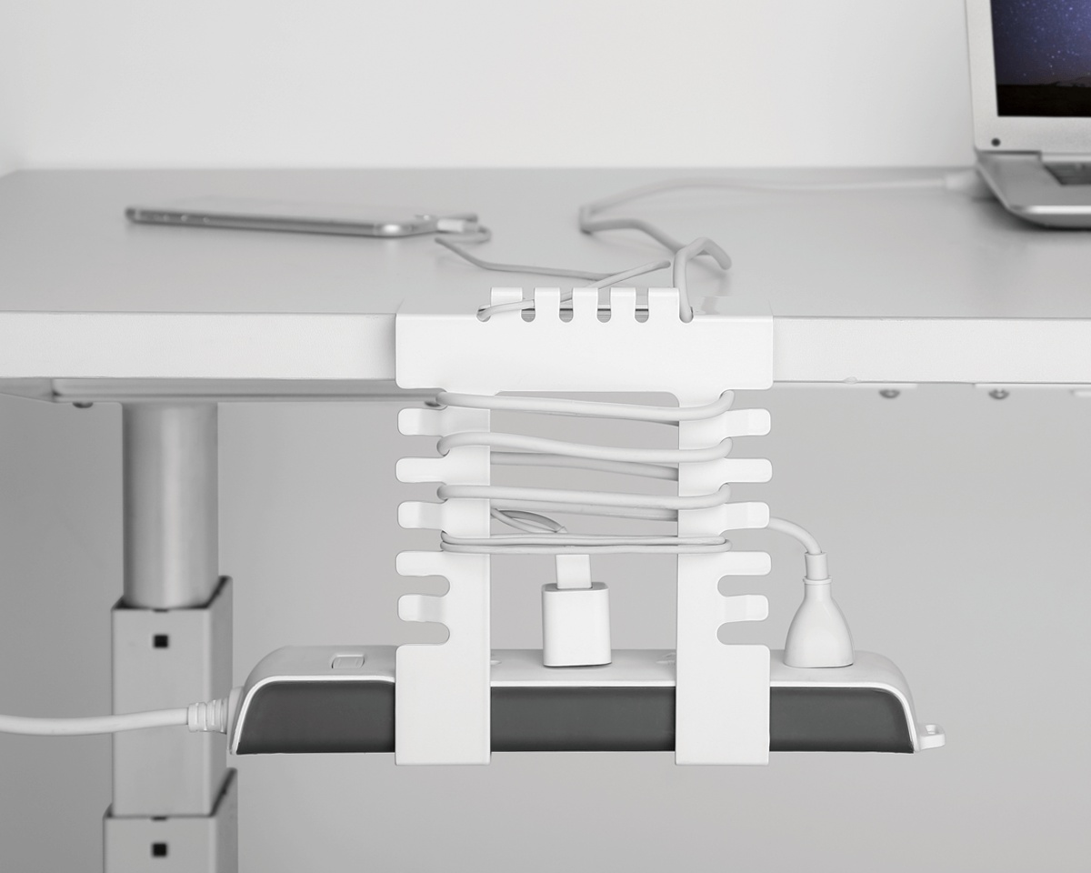 Buy MaxMount Table Mounted Power Strip Organizer White at