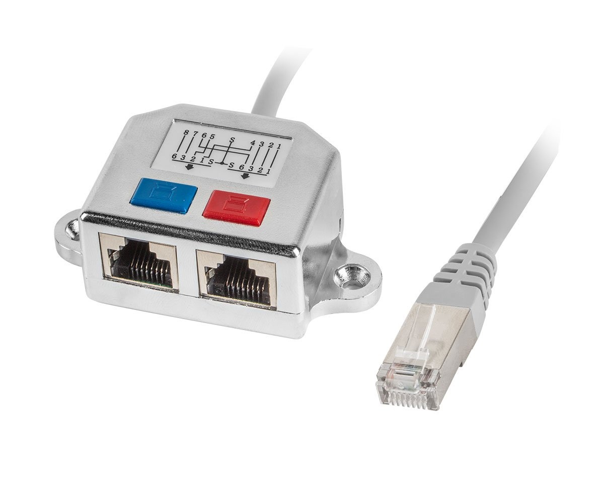 Decelect Forgos 4-Port RJ45 Splitter, FTP