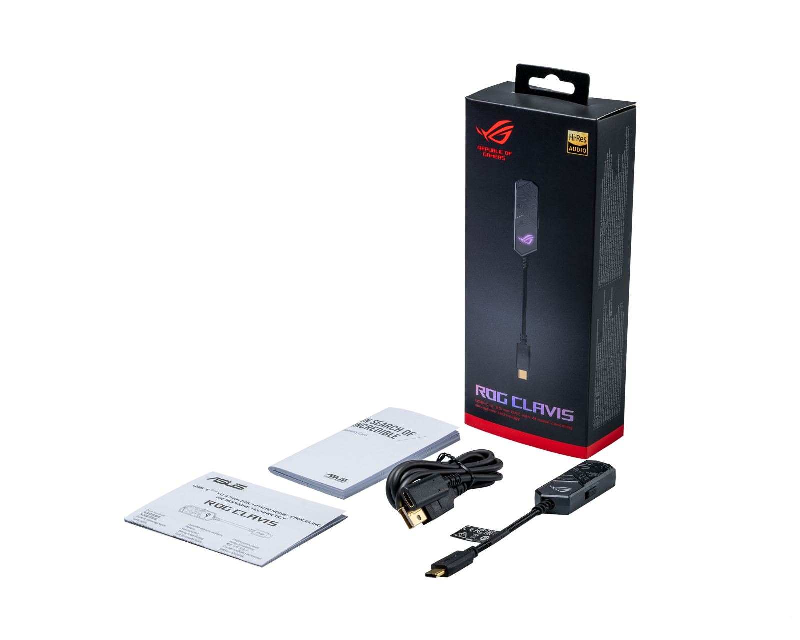 Asus ROG Clavis USB-C a Jack 3.5mm - Convertidor USB