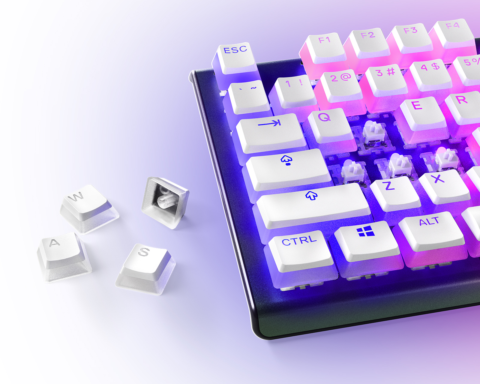 Buy Steelseries Prism Pbt Double Shot Pudding Keycap Set Nordic White At Maxgaming Com