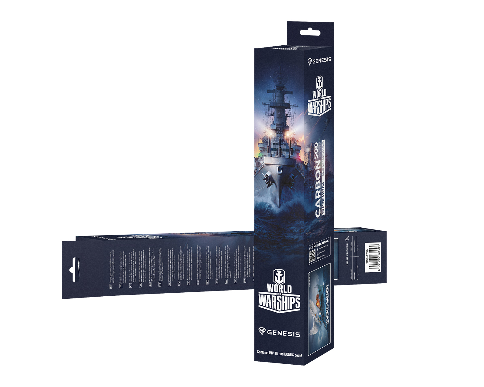 Genesis Carbon 500 Maxi Mousepad - World Of Warships BŁYSKAWICA