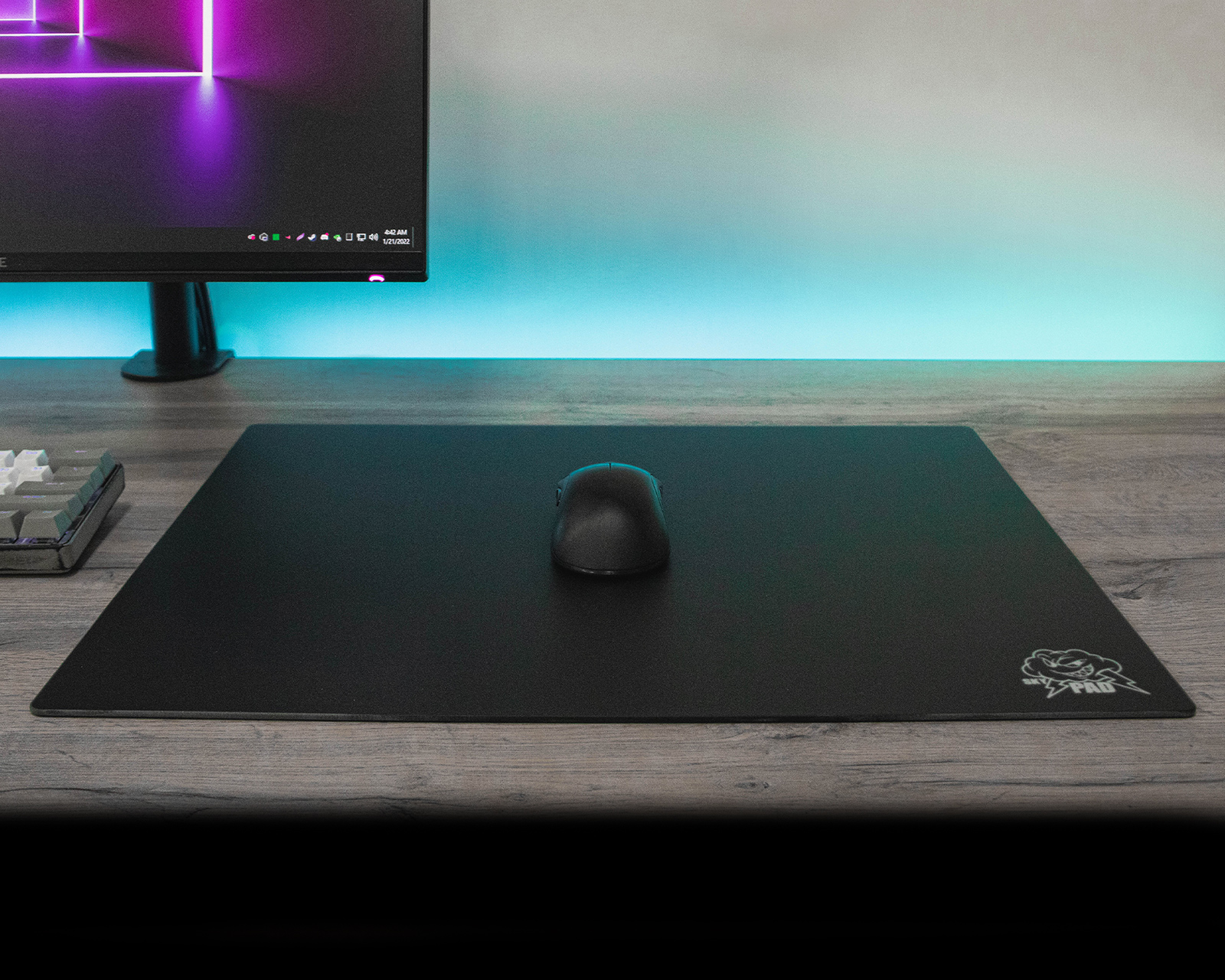 Skypad Glass 3.0 XL (Black Cloud Logo) Mousepad
