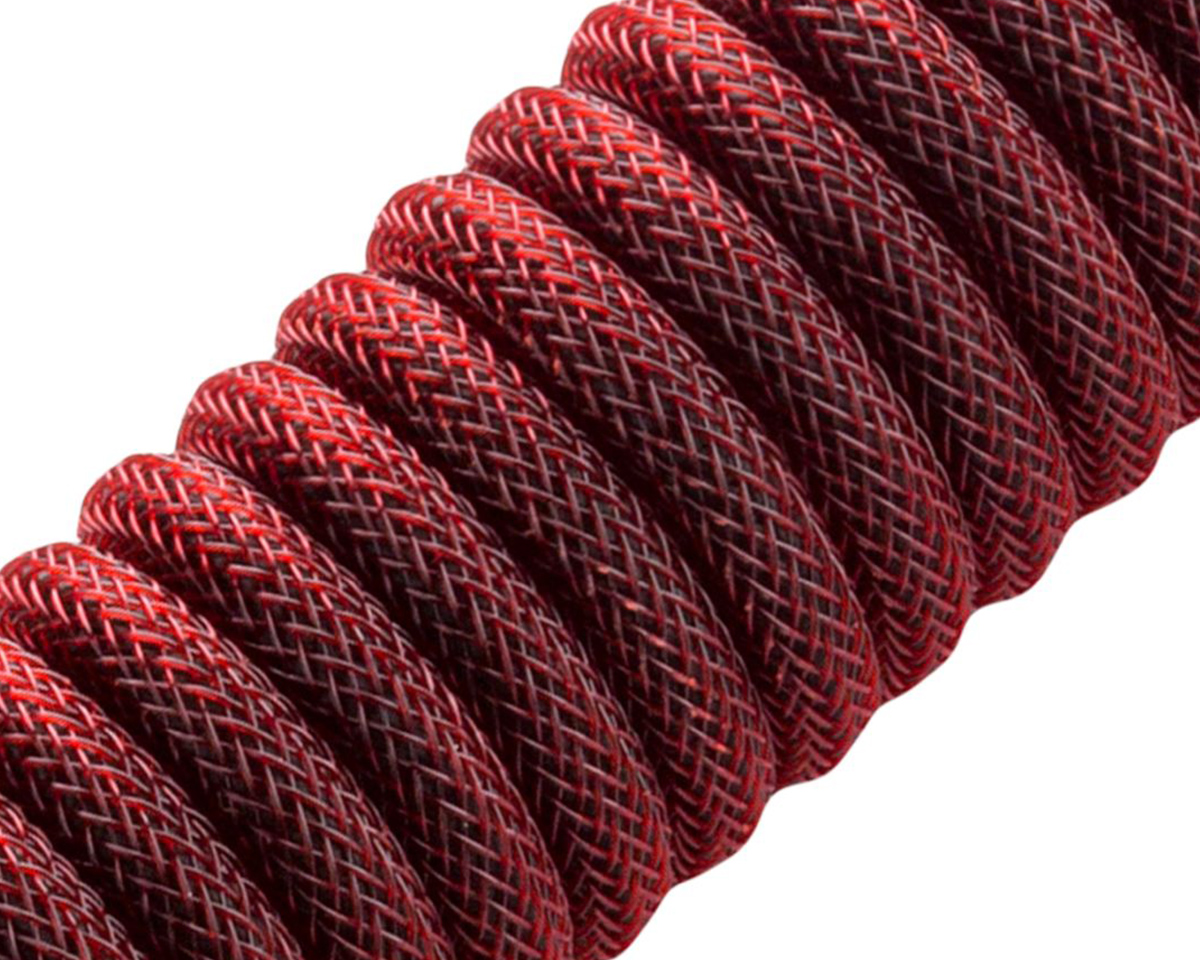 CableMod Classic Coiled Cable USB A to USB Type C, Republic Red 150cm