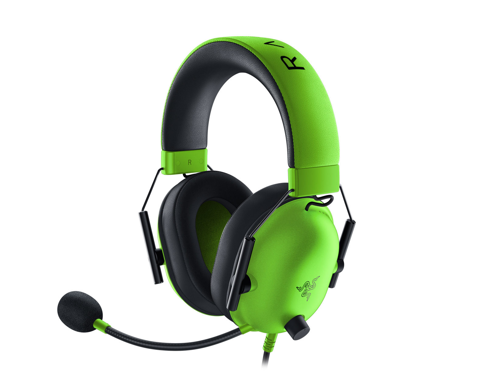 Green gaming top headset