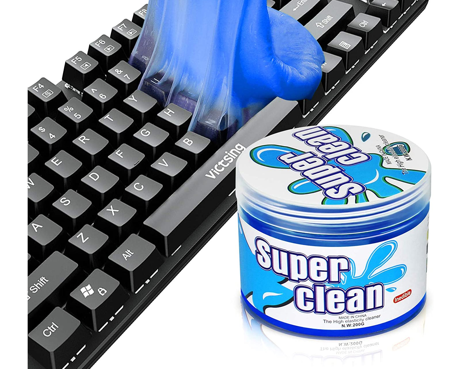 Super Clean Keyboard Cleaning Gel - In Use 
