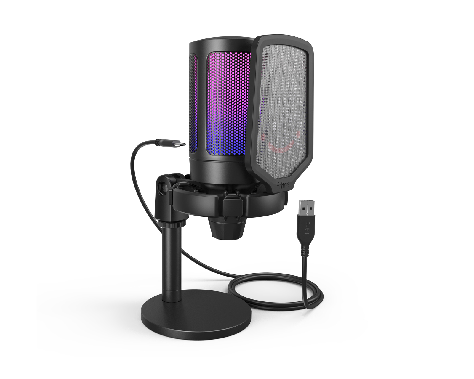 Banzai rib Bewustzijn Fifine AMPLIGAME USB Gaming Microphone RGB (PC/PS4/PS5) - Black -  MaxGaming.com