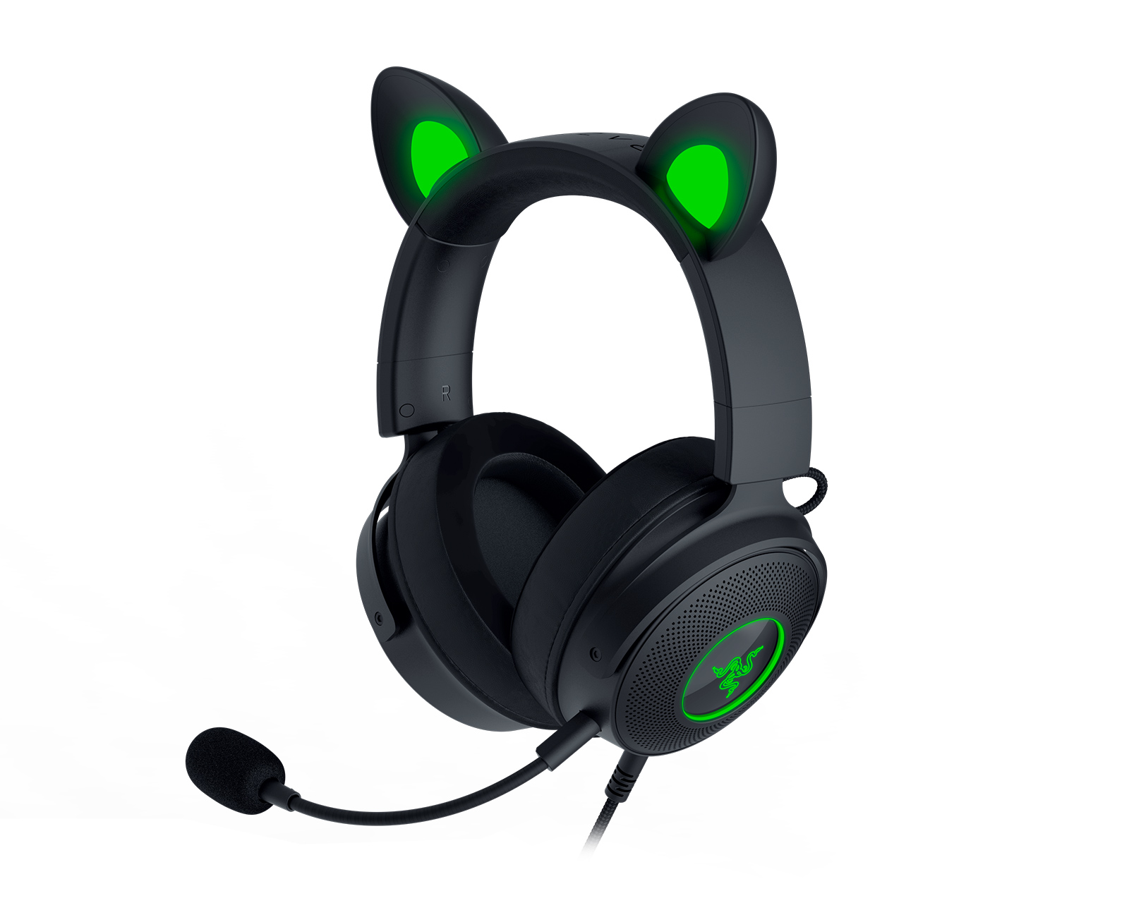 オタクリーム ｘペインターネット ゲッチャリロボ ブラックライトストーンクラック Razer Kraken Kitty V2 Pro Gaming Headset Chroma RGB - Black