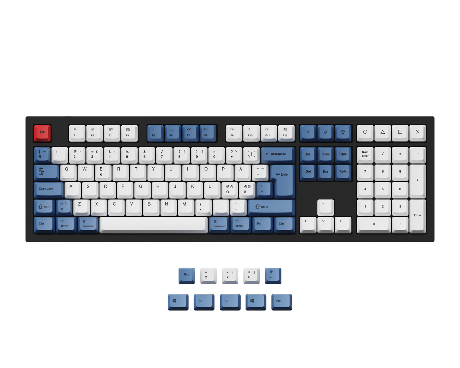 Glorious PC Gaming Race PBT ISO Keycaps Caribbean Ocean