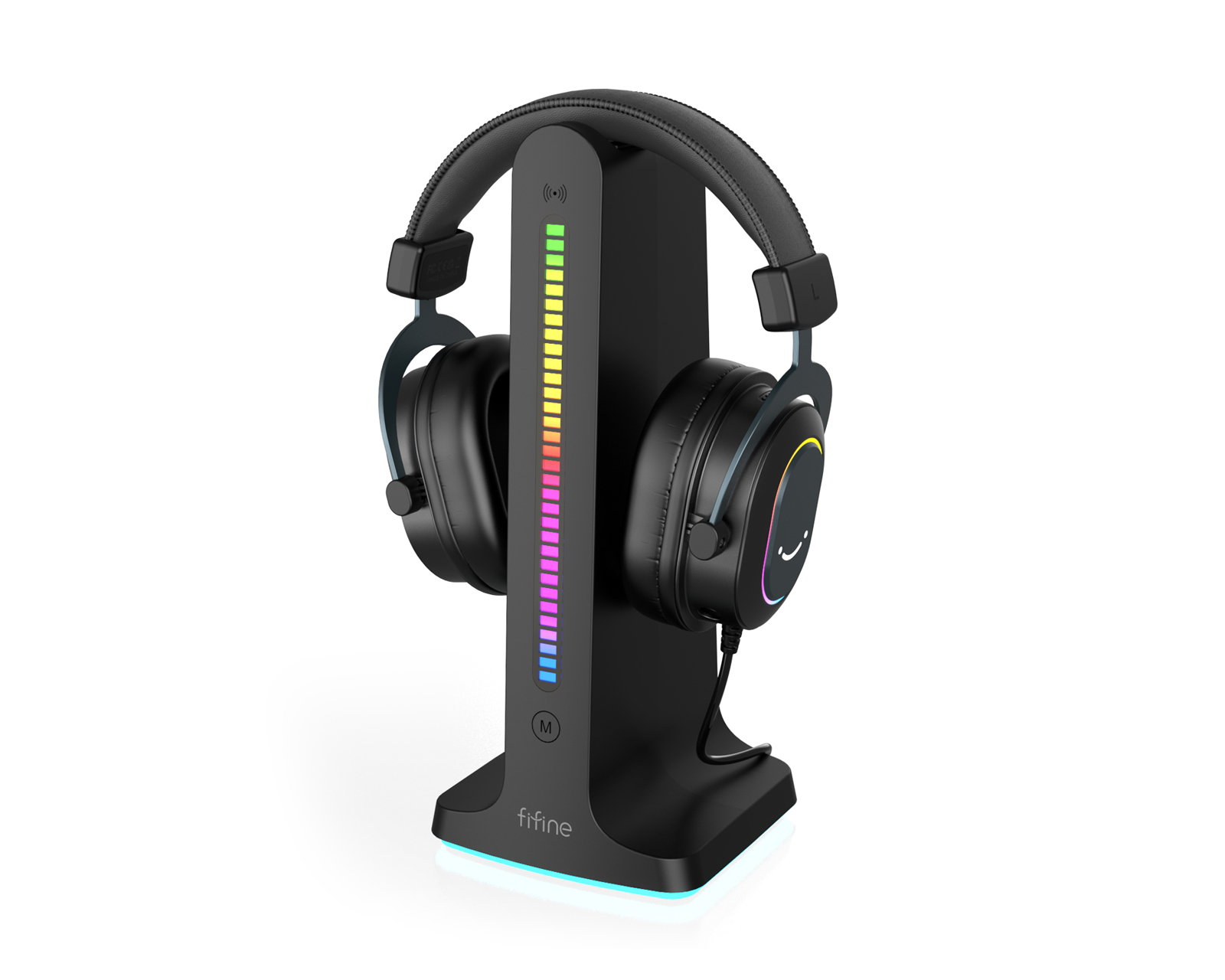 Tilted Nation RGB Headset Stand and Gaming Headphone Stand for Desk Display  with Mouse Bungee Cord Holder with USB 3.0 Hub for Xbox, PS4, PC - Perfect